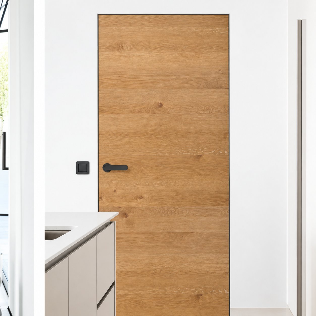 Usa interior Filomuro la nivelul peretelui, imagine din catalog — Exclusive Doors